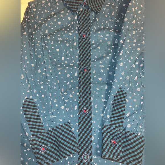 Matilda Jane Jack Frost Christmas Button Up, Size 4 - Picture 4 of 6